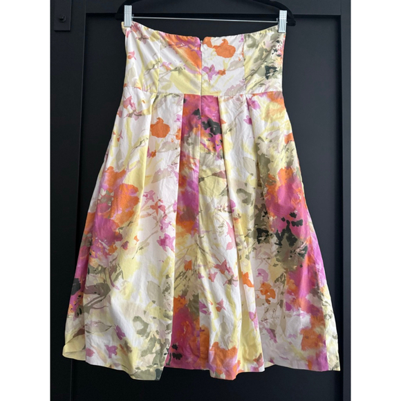 J.Crew Strapless Floral Print Cotton Dress – Size 6 - Picture 5 of 7